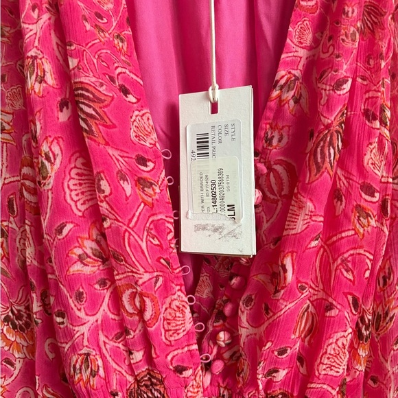 Hemant & Nandita Nara Romper With Braided Belt in Tulip Pink Large New! - Picture 6 of 11